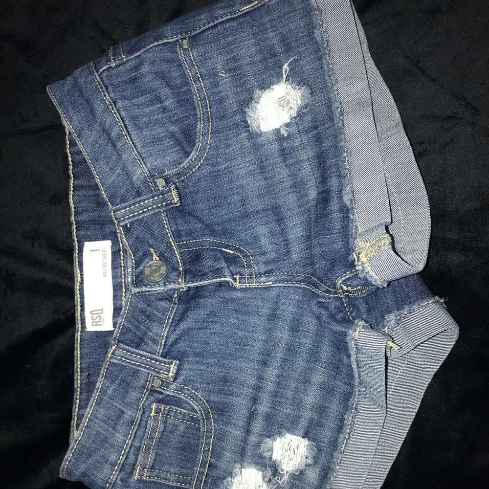 Blue jean shorts from tillys